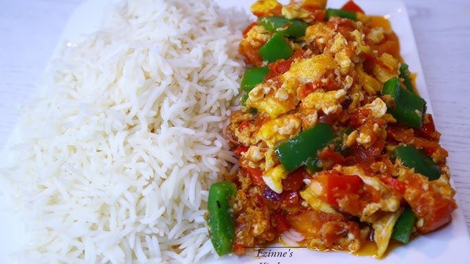 Rice with egg stew