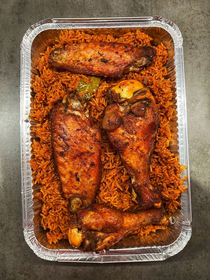 Jollof rice with chicken
