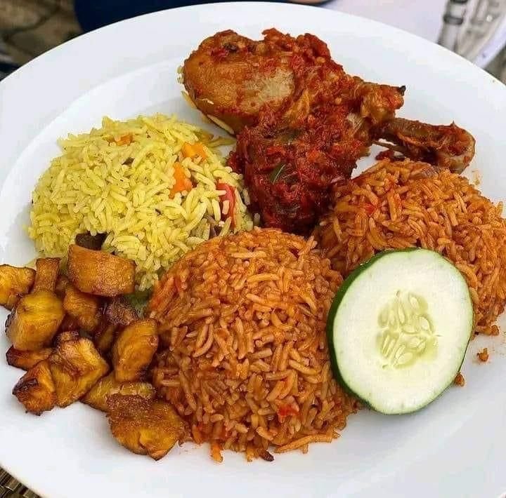 Assorted Fried and Jollof ric