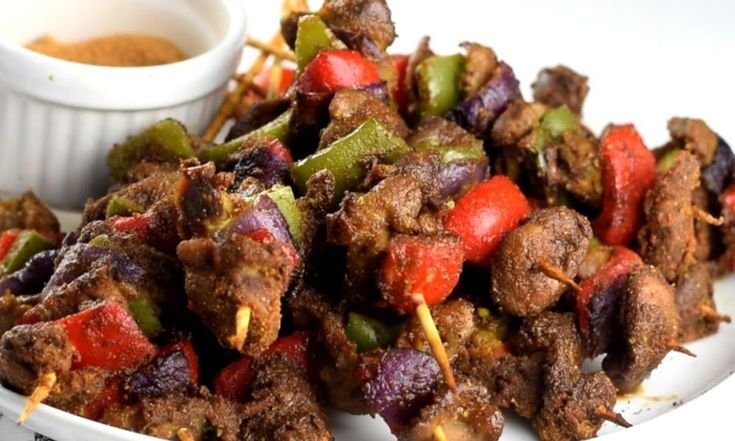 Gizzard kebabs