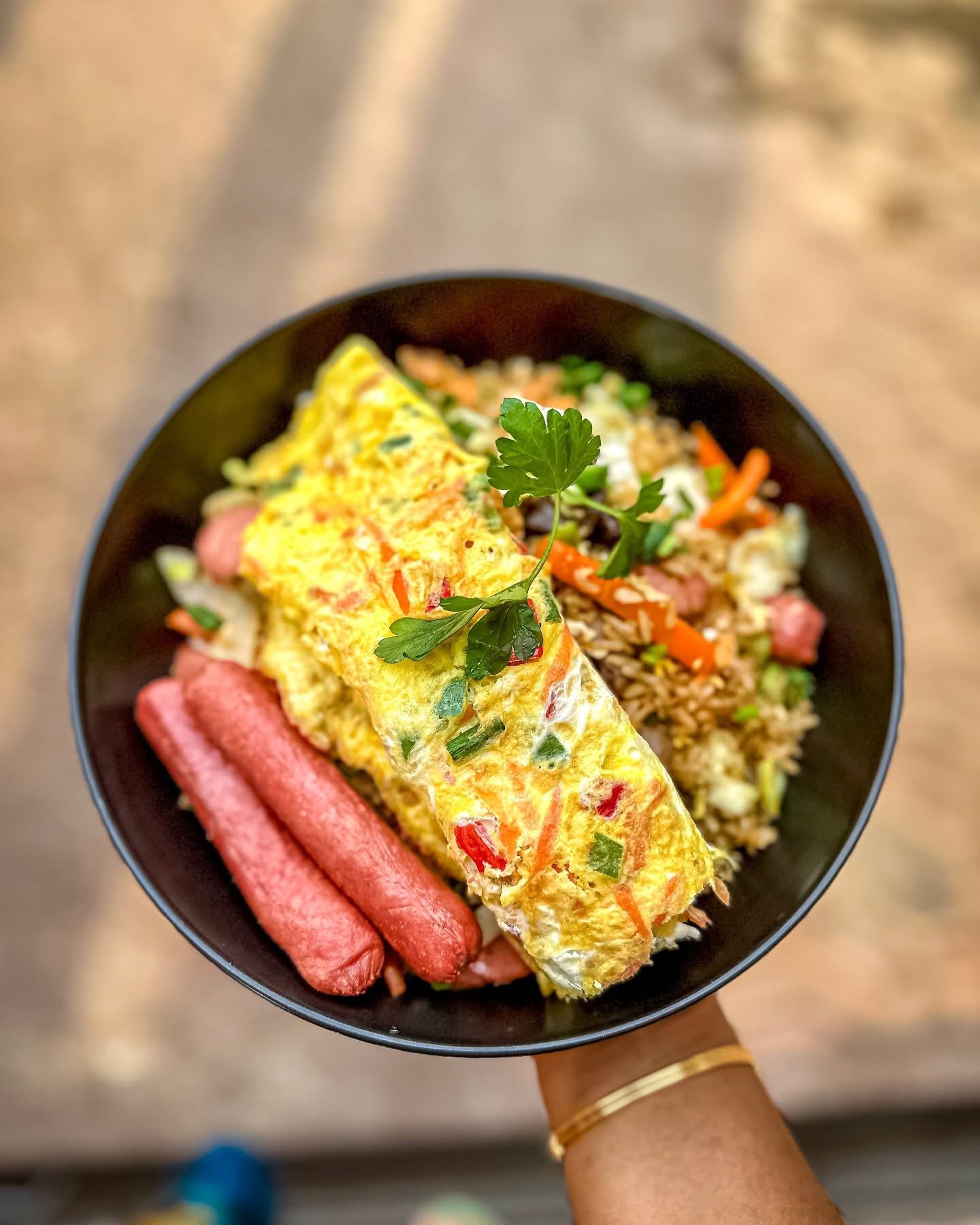 Fry rice with chicken