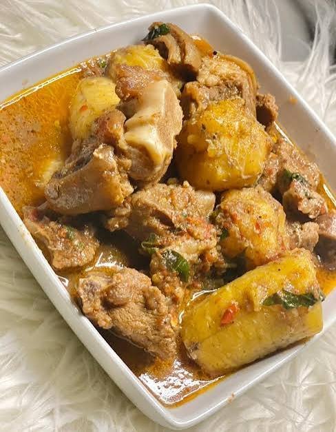 Banku and goat pepper soup