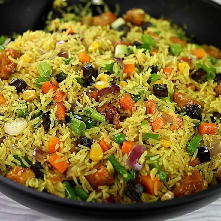 Fried Rice and Peppered Chicken
