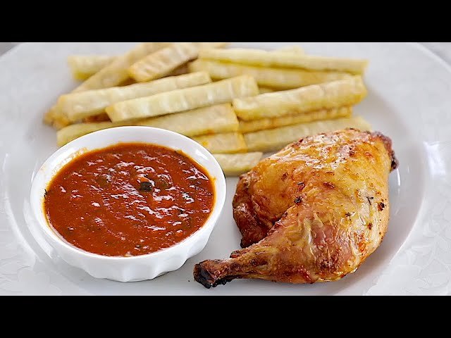 Yam chips with chicken