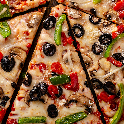 Ten-Topping pizza