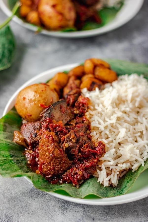 Plain rice and stew - full pack