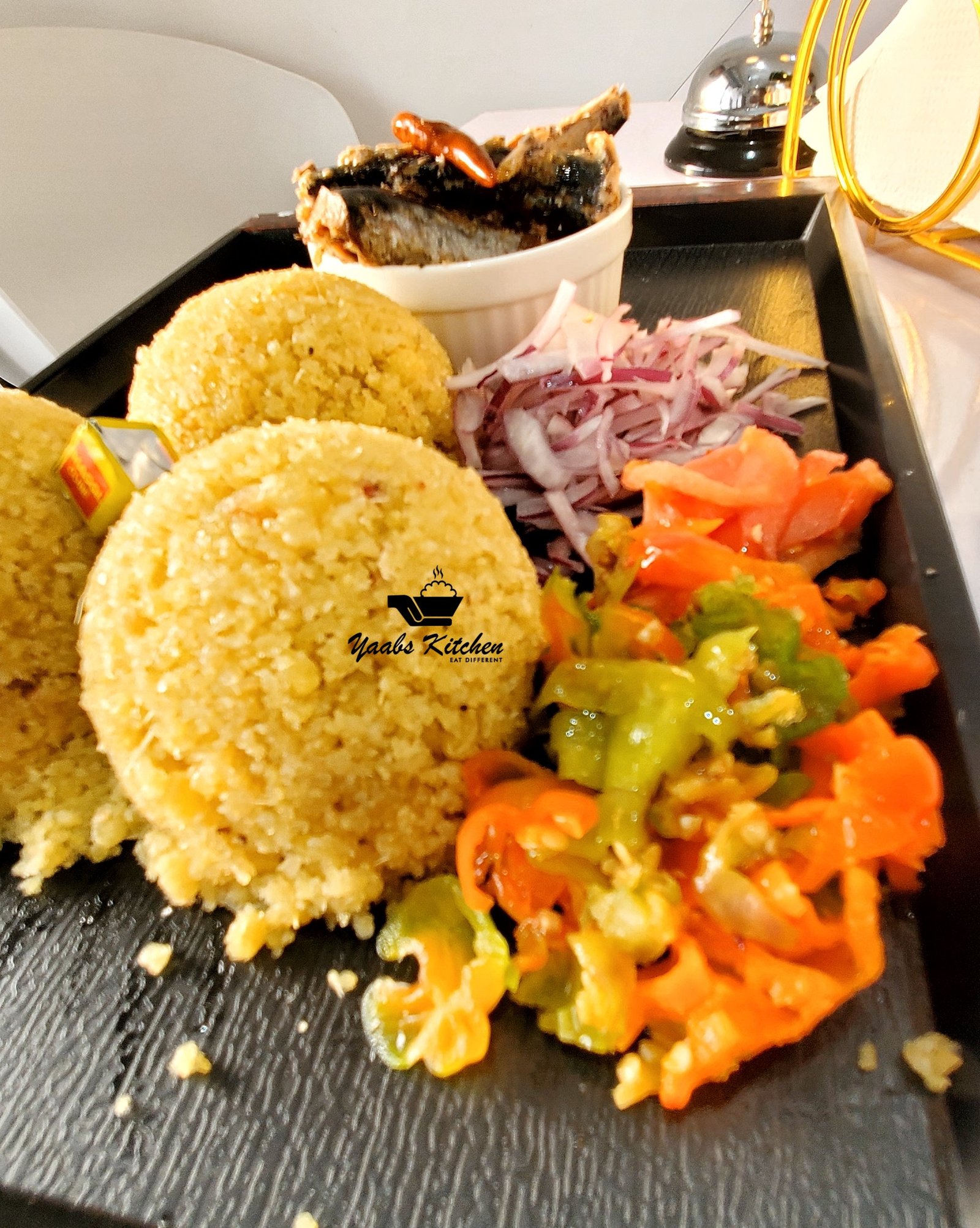 Attiéké with Tin sardine