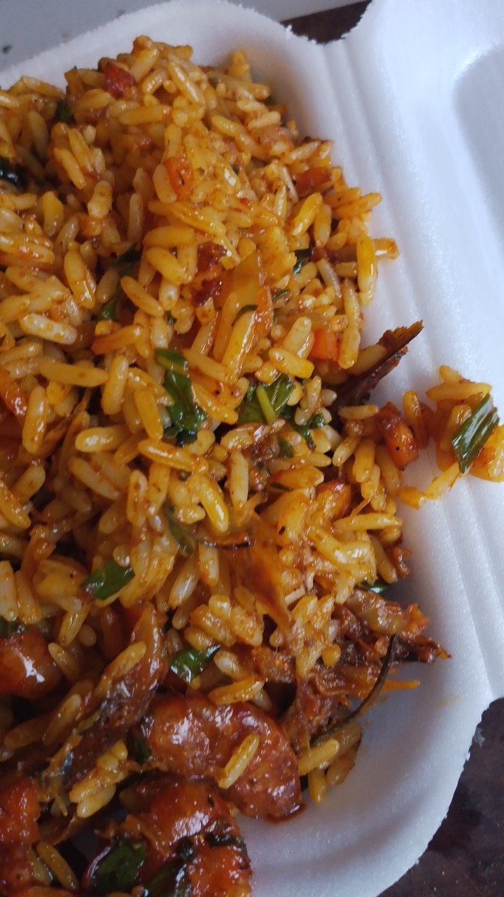 African fried rice( eastern red oil rice)