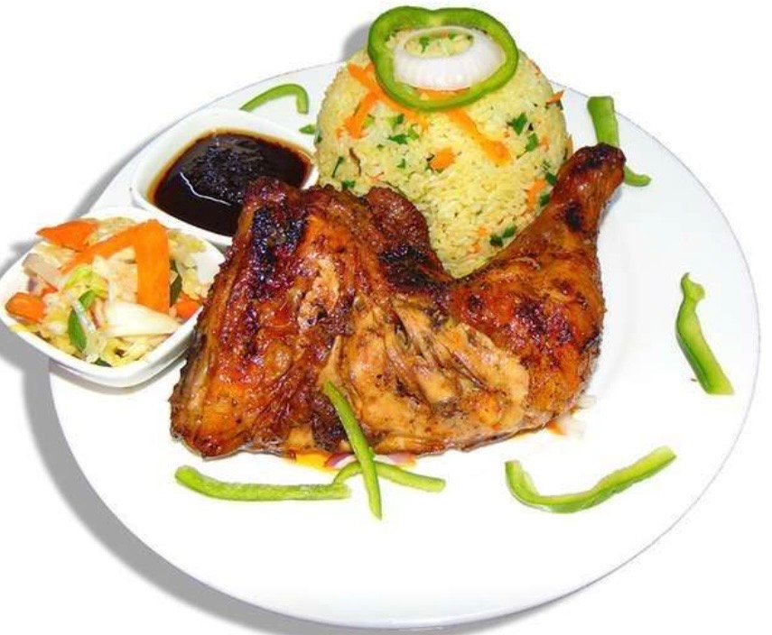 Grilled chicken Thigh with  Fried Rice or Chips