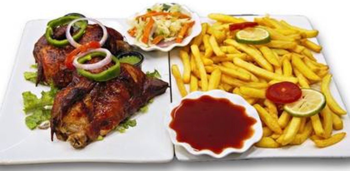 Full Grilled Chicken with Fried Rice