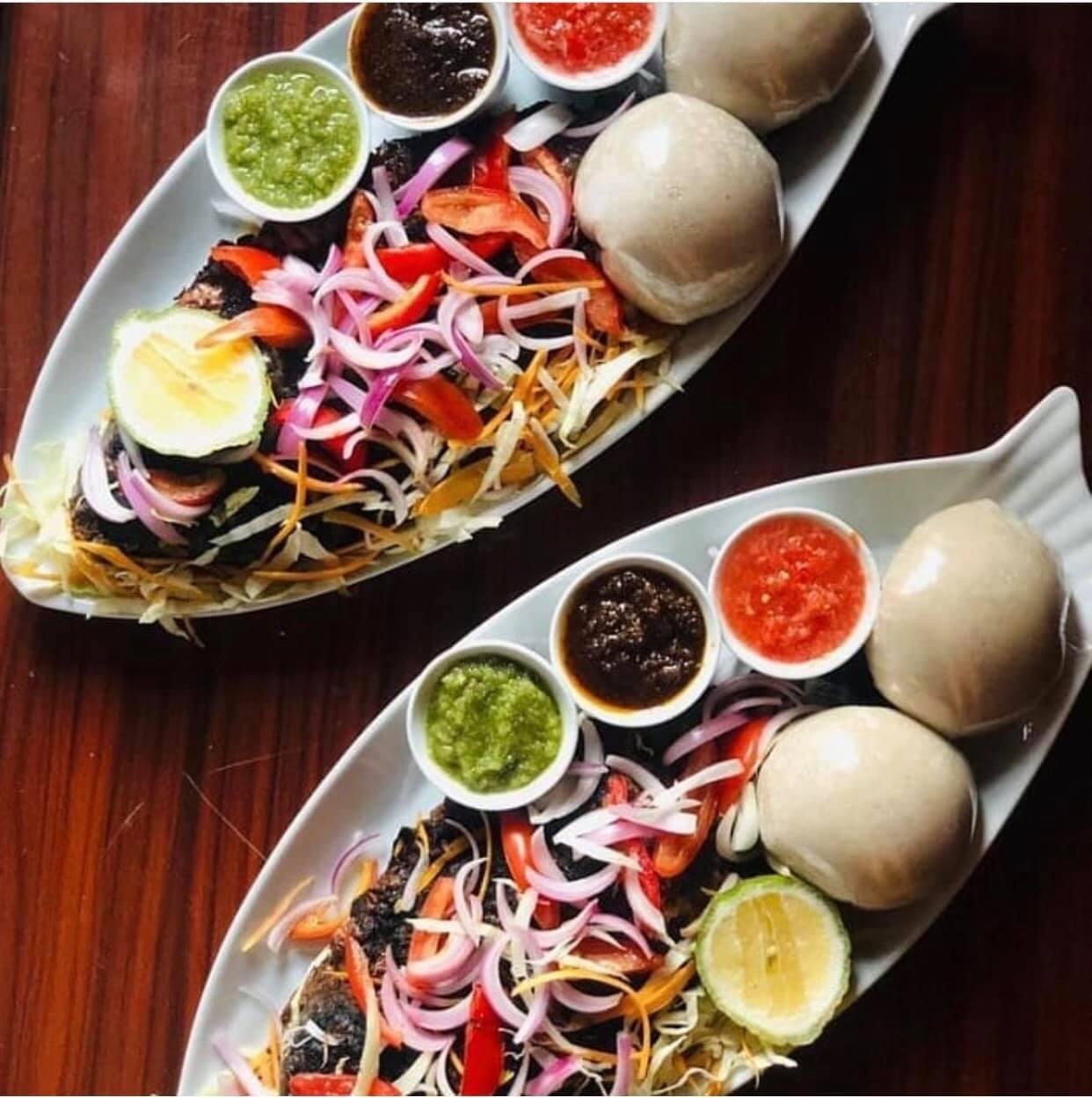 Banku with grilled Tilapia