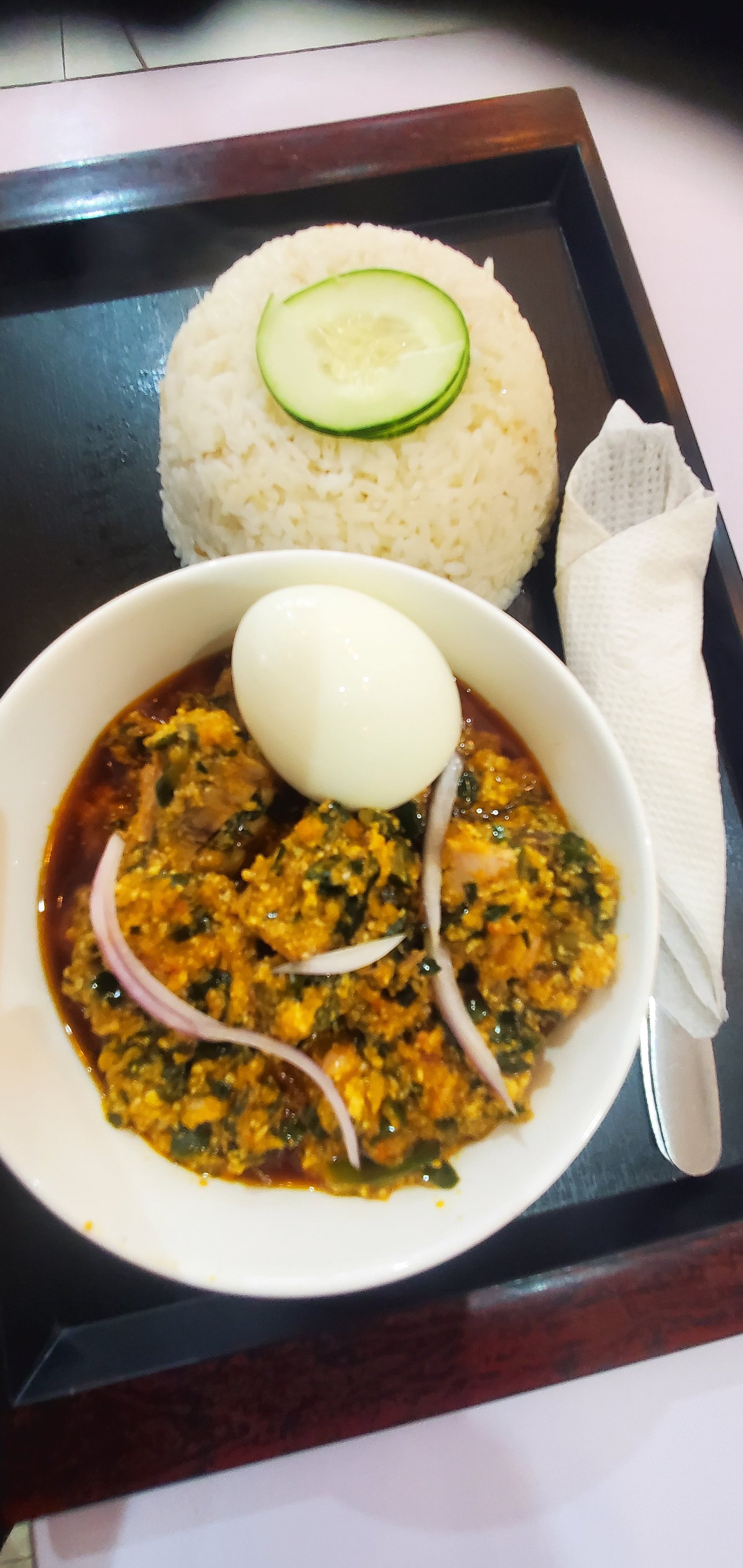 Soft Braised Rice with Palaver sauce